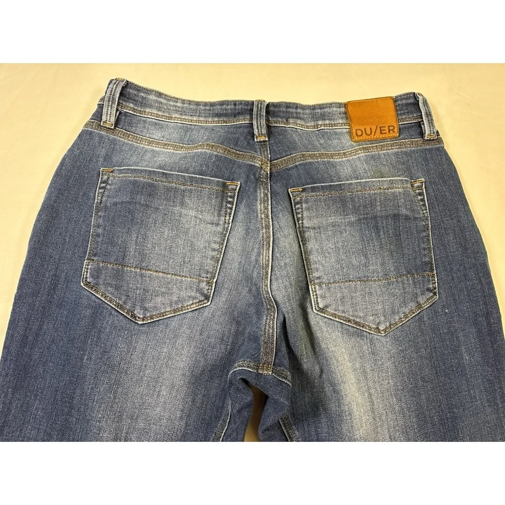 DU/ER L2X Performance Denim Pants Mens 32x32 Stretch Indigo Blue Coolmax Jeans